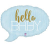 HELLO BABY Спич бабл голубая